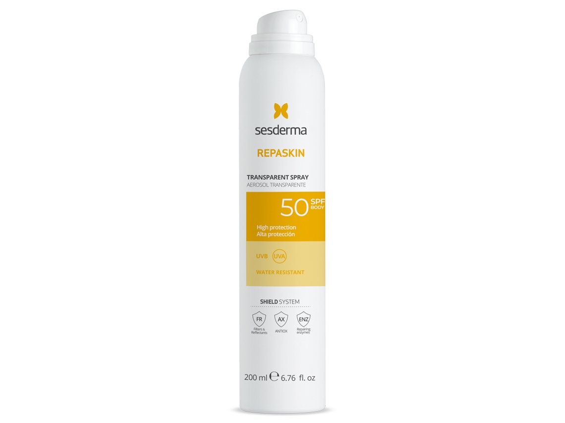 Protector Solar SESDERMA Repaskin SPF50 Aerossol Transparente (200 ml)
