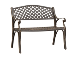 Maison Exclusive - Banco de jardín de 102 cm, aluminio fundido, bronce
