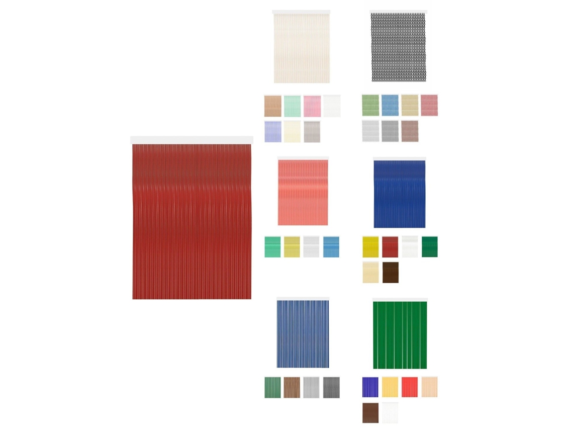 Cortinas De Exterior Impermeables – Cortinas Antimoscas Para Terrazas Y Porche Karla - Rojo 140 X 240 Cm