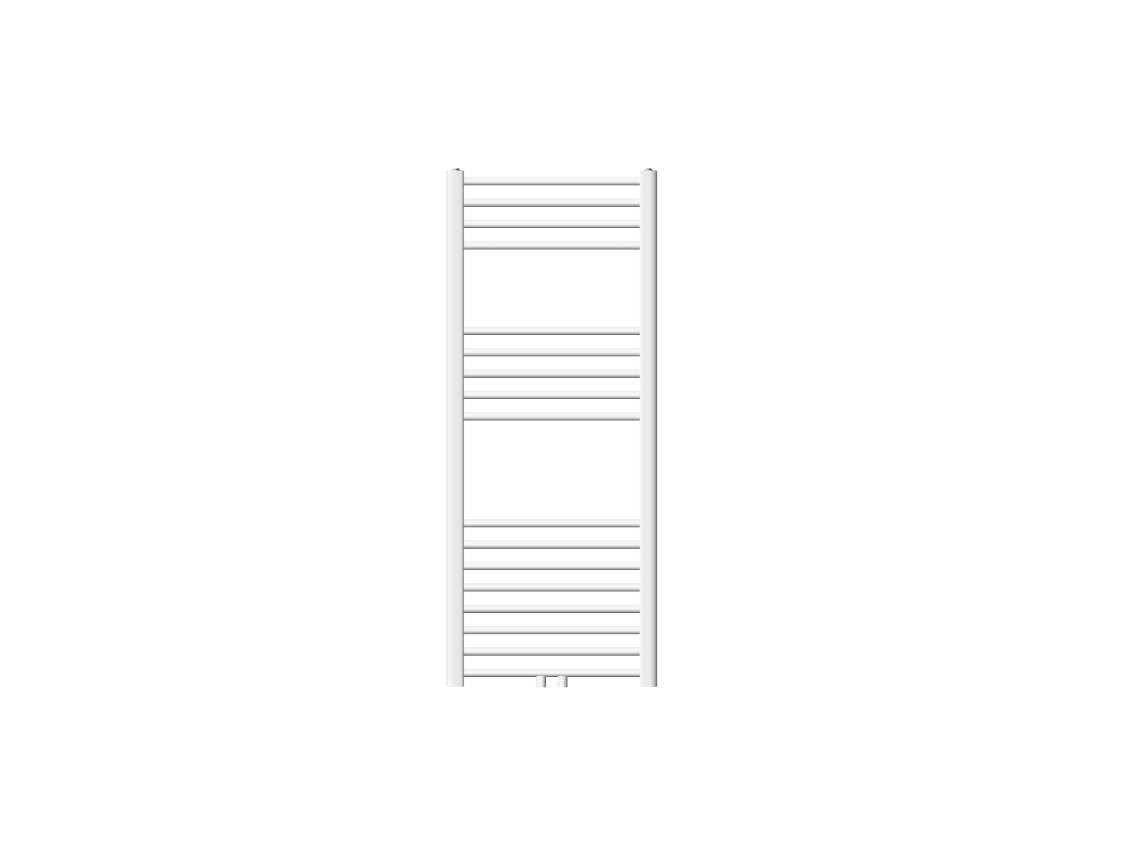 Radiador Toallero De Baño Luxebath Sahara 500x1200 Mm Blanco Curvado Conexión Central