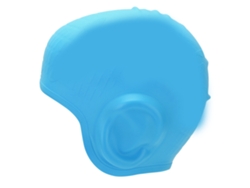 Gorro de natación impermeable de silicona azul claro para adultos