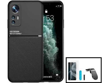 Kit Carcasa Trasera Magnética Anti Choque + Protector de Pantalla Xiaomi 12X GIFT4ME Negro
