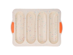 Molde para pan baguette con 4 ranuras y superficie lisa