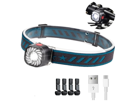 BISBISOUS W673 Linterna Frontal Led Recargable Adultos Niños Ligero 1 Onza 7 Modos Luz Roja Negro VIGA EUROPE
