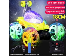 Camión volquete recargable de 18 cm con luces y música, amarillo, DIGITALLAB