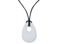 Colgante De Masticar Para Bebé En Silicona Suave Gotas De Lágrima Collar De Odontalgia Juguete Sensorial Blanco