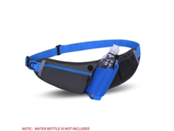 HYMNORA Riñonera de hidratación para correr, regalo de moda para maratonistas con manos libres y tamaño ajustable, riñonera azul con portabotellas (botellas n