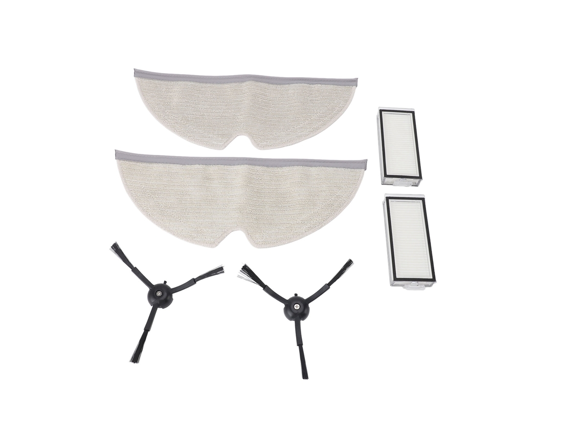 Accesorios Para La Aspiradora Robot Q8 Maximum: 2 Paños De Limpieza, 2 Filtros Y 2 Cepillos Laterales De Repuesto.