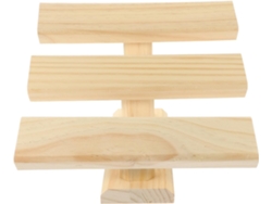 Soporte Niveles Madera Natural Pulseras Adornos Expositor Estable Elegante Organizar Mostrar Joyas Tres Tus
