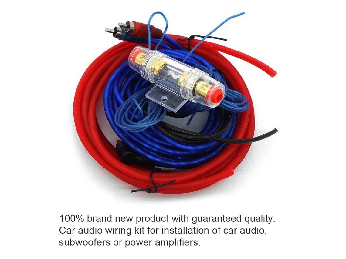 Kit de cableado de Audio para coche, amplificador de potencia de calibre 8,  Cable de instalación, Cable de Control para altavoz Subwoofer de Audio para  coche multicolor