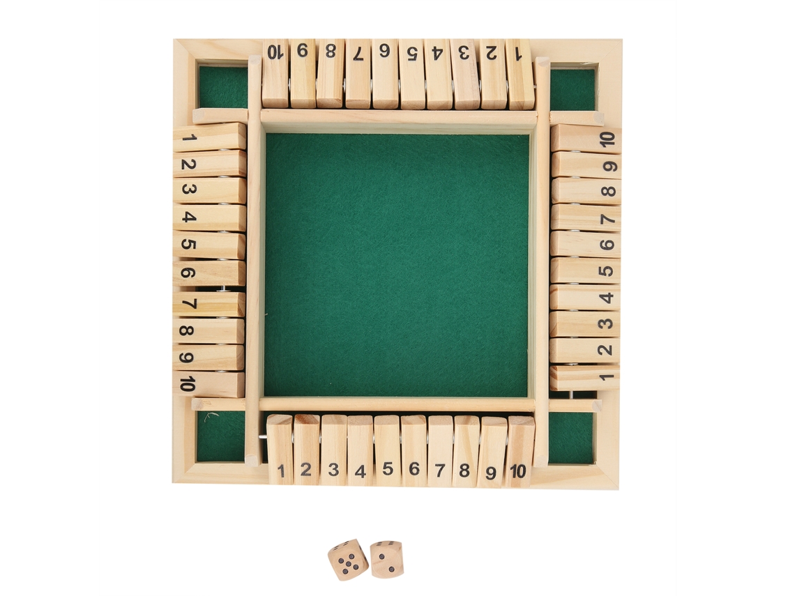 -juego De Dados De Madera Tablero Números Para Niños Adultos Juguete De Entretenimiento Suministros