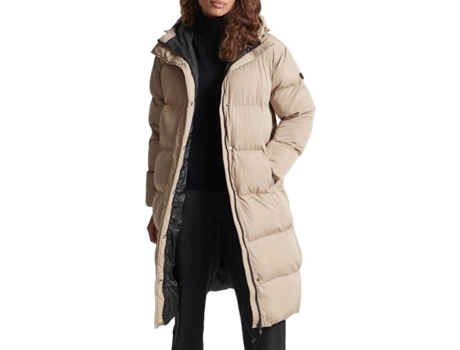 Chaqueta SUPERDRY Studios Longline Sintético Mujer (M - Beige)
