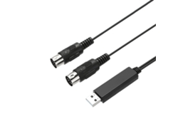 Adaptador De Entrada/salida De Cable Midi Usb Para Teclado Musical Hifing De 5 Pines, Negro