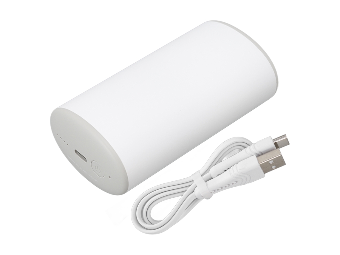Aquecedor De Mãos Mini 6000mah Com Dupla Proteção E Carregamento Usb Para Inverno Branco