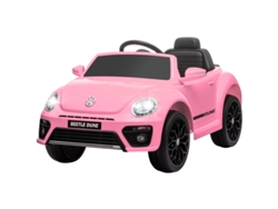 Coche Eléctrico Vw Beetle, 3-5 Km/h, Mando A Distancia, Música, Rosa.