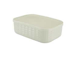 Caja pequeña de ratán artificial para guardar ropa, color verde