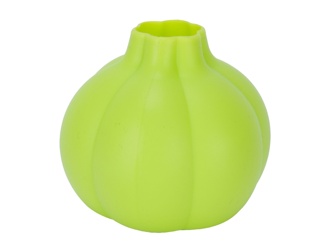Pelador de ajos de silicona verde, apto para uso alimentario, para la cocina del hogar.