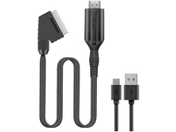 Convertidor de euroconector a HDMI, convertidor de euroconector a HDMI 1080p60hz, adaptador de vídeo, escalador para TV HD, DVD, Xbox, PS3, Blu-ray, Bestvite