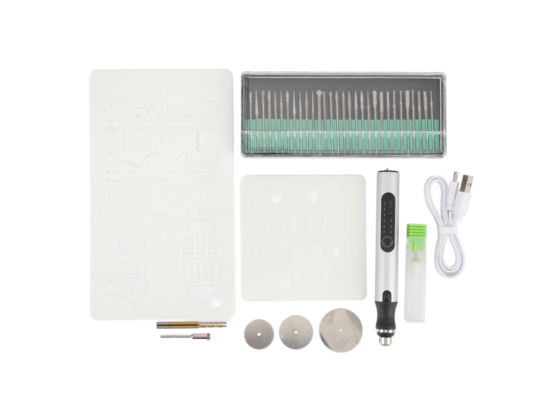Kit De Grabado Eléctrico Inalámbrico Portátil Con 3 Velocidades, Recargable, Para Joyería, Madera, Vidrio Y Piedra.