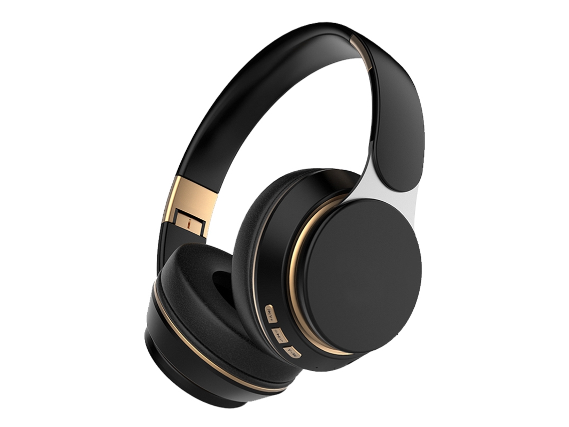 Auriculares Bluetooth (negros), Con Graves Profundos Y Cable De Audio Auxiliar Retráctil De 3,5 Mm.