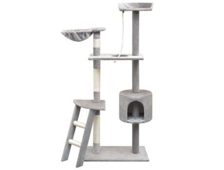 vidaXL Rascador para gatos con poste rascador de sisal 150 cm gris