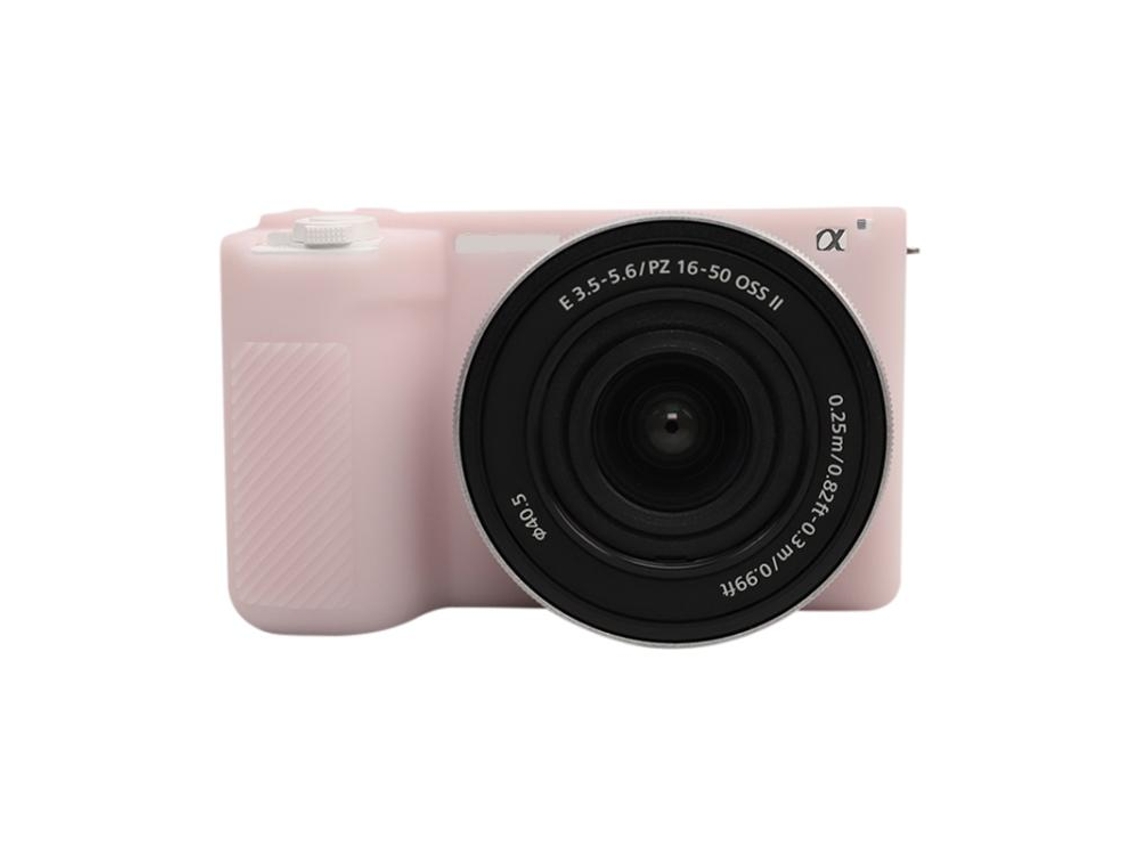 Capa Protetora De Silicone Macio Brilhante Para Sony Zv-e10 Ii / Zv-e10m2 Rosa Gelatinoso
