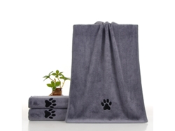 Toalla Para Perros, De Microfibra Para Perros Secos, Altamente Absorbente, 50 X 100 Cm (1 Unidad), Gris. Panoona