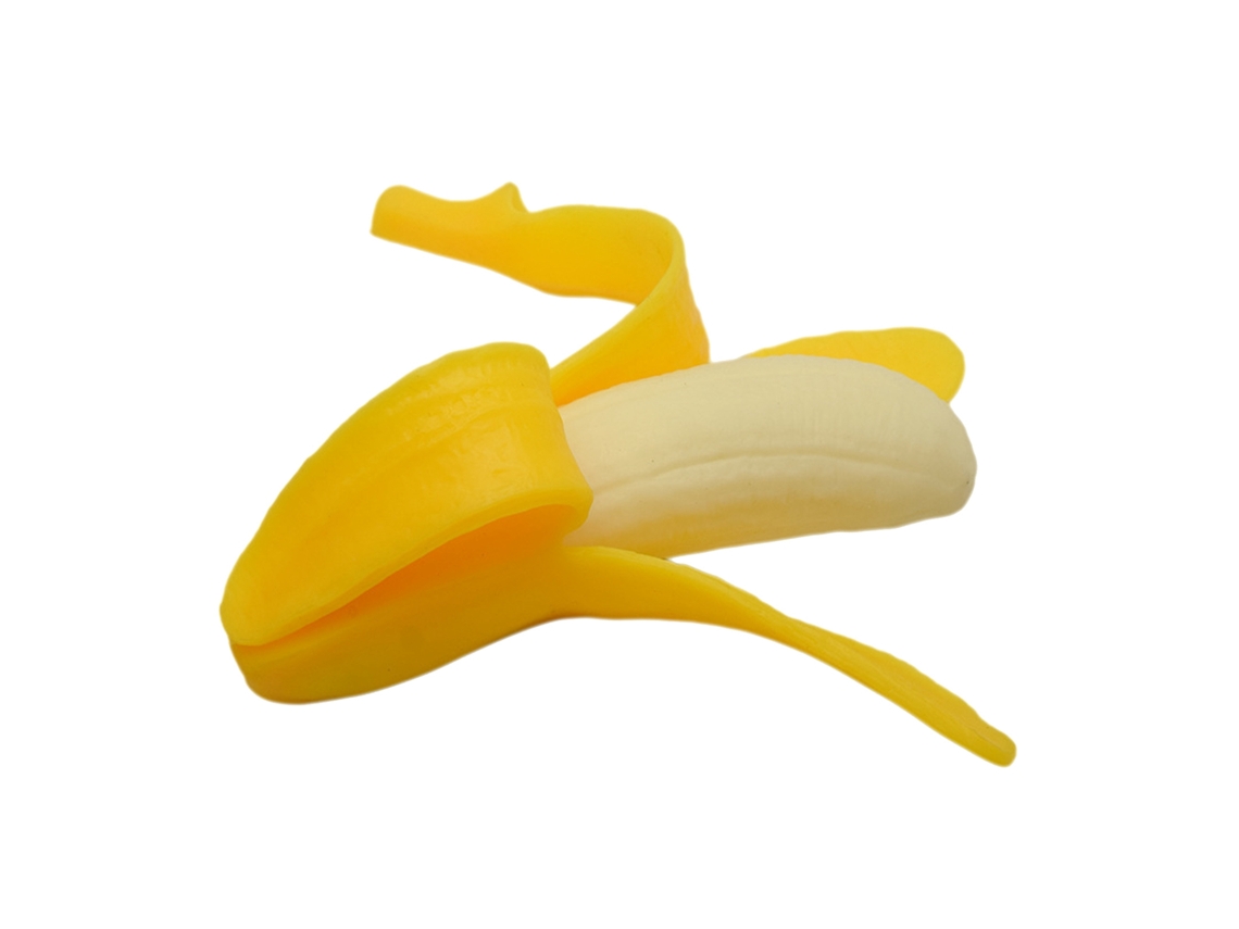 Rebe-juguete De Banana Pelable Para Aliviar El Estrés Simulación Suave Portable Squeeze Toy Para Todas Las Edades
