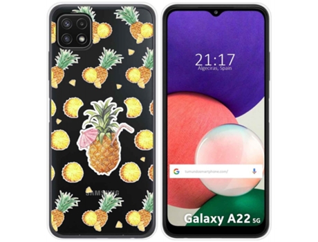 Carcasa Samsung Galaxy A22 5G TUMUNDOSMARTPHONE Dibujos Transparente Multicolor