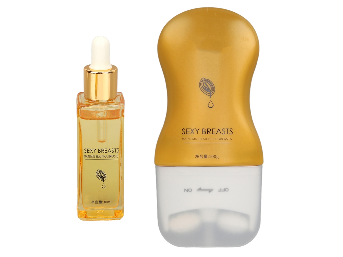 Kit de crema reafirmante para el busto con ruedas dobles de 3.5 oz (30 ml) para mujeres: reafirma y levanta.