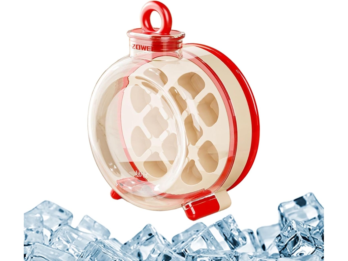 Botella de hielo con pajita, juego de cubitos de hielo (sin silicona), molde reutilizable para whisky, Gokoco