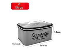 Bolsa de pesca multifuncional de EVA (6L) con compartimento para señuelos y sedales.