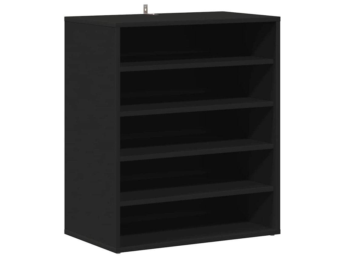 Zapatero derivado de madera negra MAISON EXCLUSIVE (60x35x70 cm)