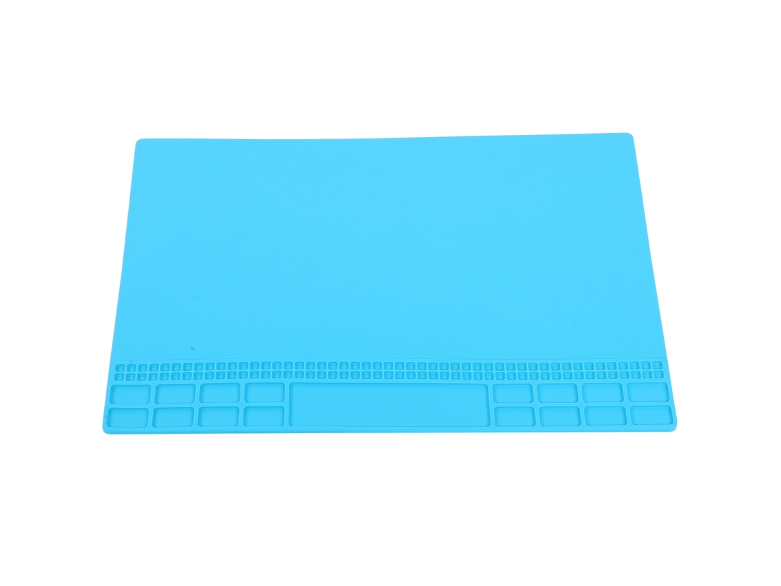 Alfombrilla Magnética De Silicona Resistente Al Calor Para Soldadura Y Mantenimiento, 350x250x4 Mm, Azul Claro.