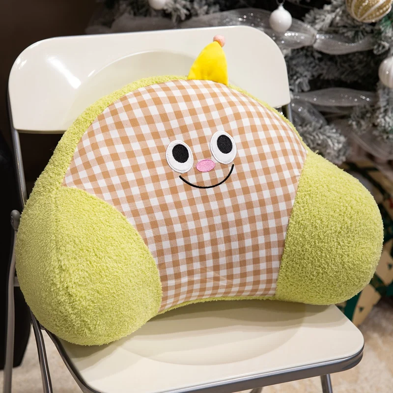 (marrón, 48 Cm) Almohada Lumbar Para Adultos Con Grandes Aberturas, Cojín Para Sofá