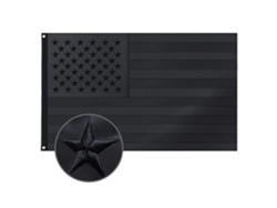 Bandera Estadounidense All Black 3×5 Ft Blackout Con Bordado Y Ojetos De Latón Para Interior Y Exterior