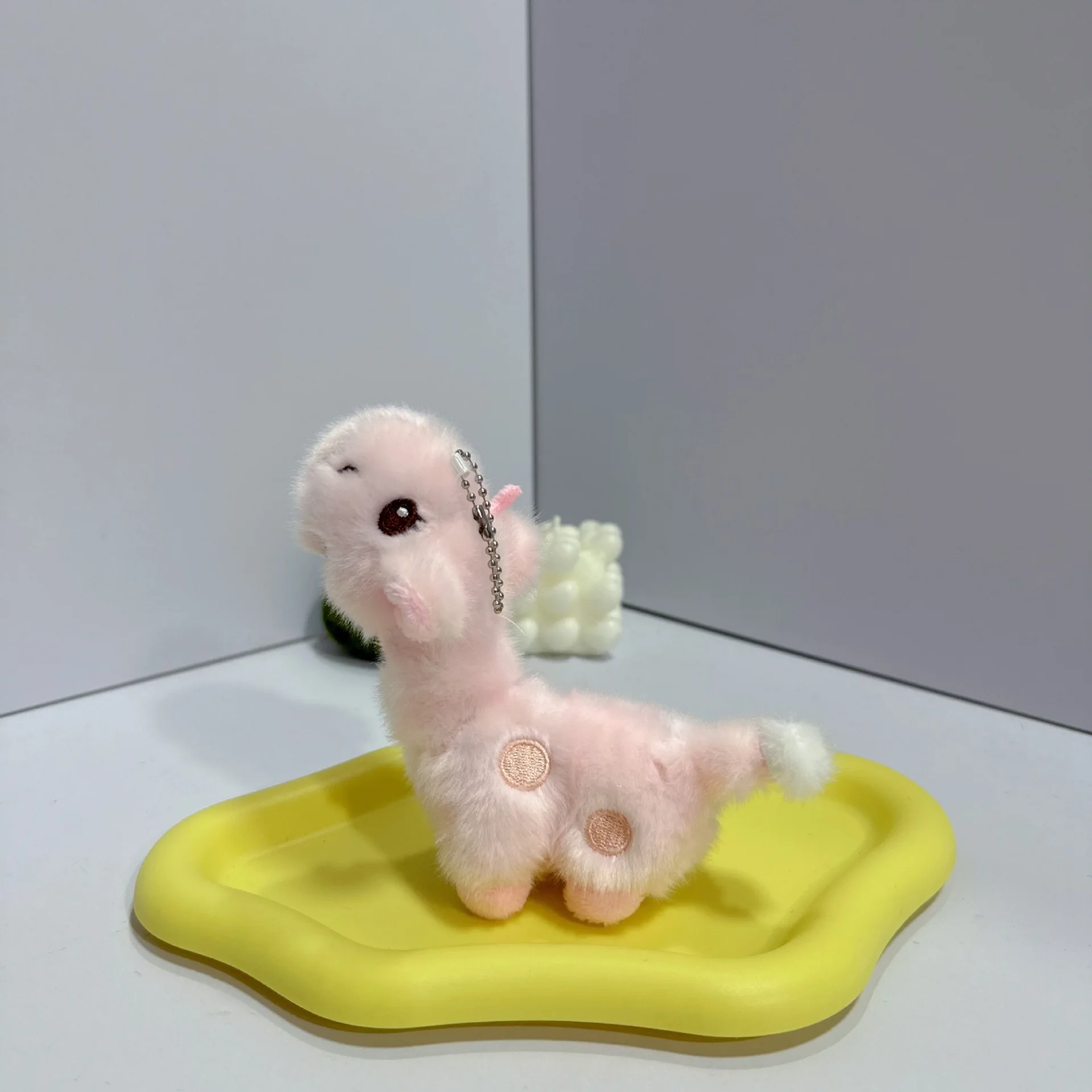 (rosa) Llavero De Peluche De Jirafa Elegante Y Adorable, Decoración Para La Llave Del Coche.