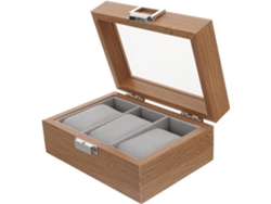 Caja De Almacenamiento Para Relojes Y Joyas, Estuche De Viaje Compacto, Organizador Resistente A Los Arañazos.