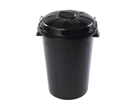 Cubo basura con tapa 100l negro
