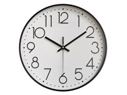 Reloj De Pared Silencioso Negro, 30 Cm, Estilo Clásico Moderno, Fácil De Leer, Para El Hogar O La Oficina.