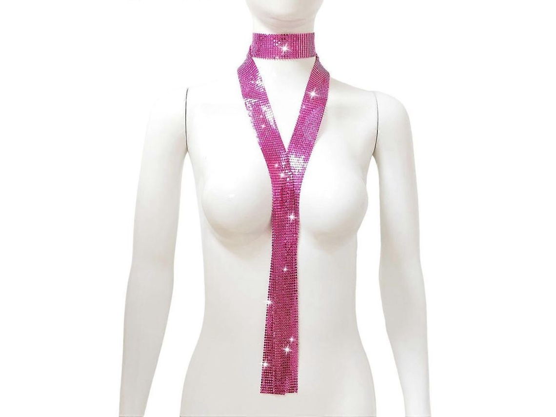2026-bufanda Collar De Lentejuelas De Aluminio Ligero Diseño Brillante Unisex Decorativo