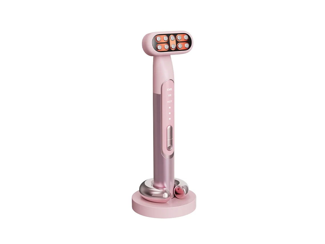 (rosa) Dispositivo Eléctrico Reafirmante Y Lifting Para Mujer, Dispositivo Antiarrugas, Terapia De Luz, Masajeador Facial Vibratorio
