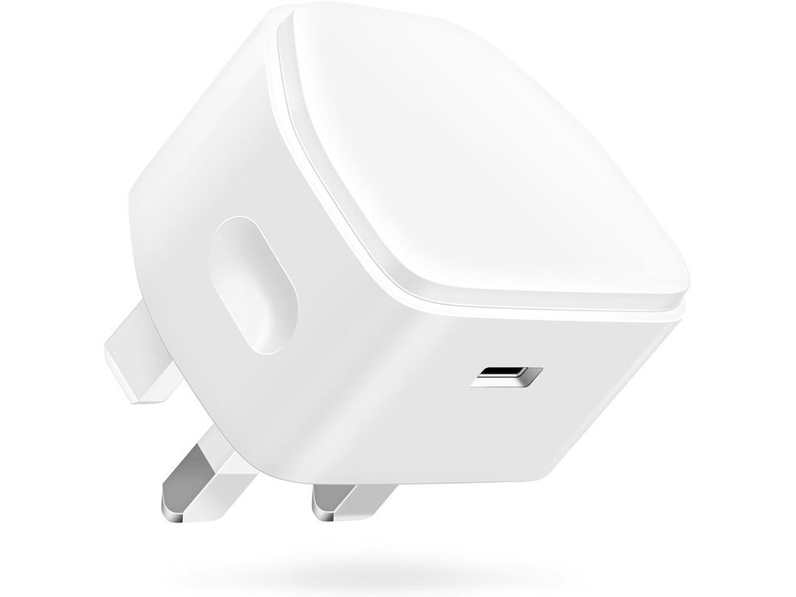 Cargador Rápido Usb-c De 20 W Para Iphone 14/pro/max, Ipad Pro, Airpods Pro - Adaptador Pd Para Reino Unido