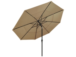 Sombrilla de jardín de 3 niveles con poste de aluminio, gris parduzco Wsd494503 Lovely Home