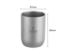 Taza Multifuncional De Titanio De Doble Pared Resistente Al Calor Para Acampar Y Hacer Senderismo.