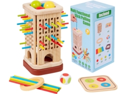 Juego De Apilar Palitos De Madera Colorido Juego De Mesa Con Palitos De Madera, Juguete Educativo P