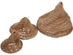 Lámpara Colgante De Cuerda Trenzada Estilo Bohemio De 3 Piezas, Lámpara Colgante De Yute Hecha A Mano Para Comedor U Hotel.