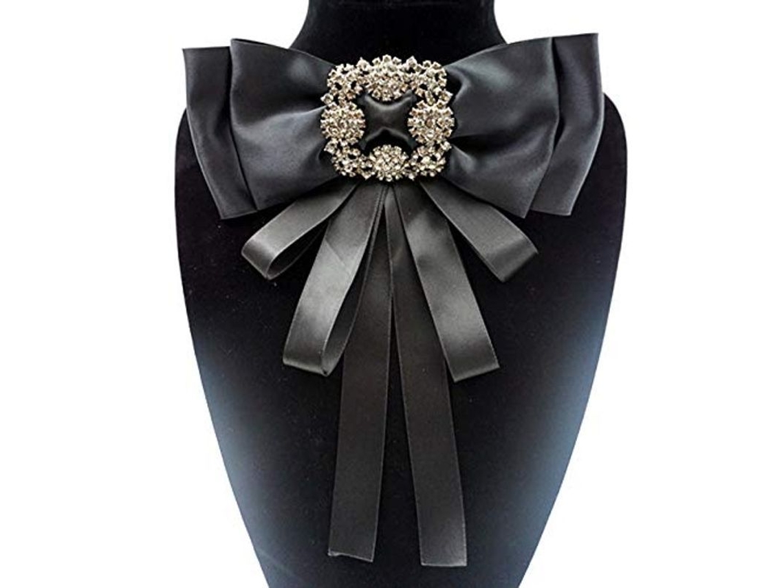 Broche De Cinta Negra Con Cristales Y Diamantes De Imitación Para Mujer Y Hombre, Ideal Para Ocasiones Formales (2025).
