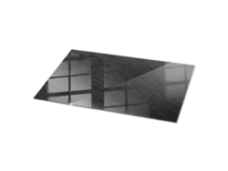 Espejo de sobremesa rectangular de cristal (120 x 60 cm - Textura de piedra natural - Negro)