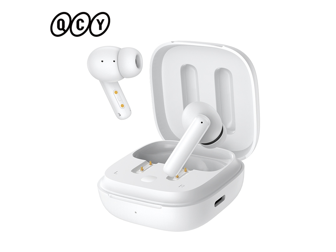 (blanco) Auriculares Bluetooth 5.3, Cancelación Activa De Ruido, Micrófono, Baja Latencia, Batería De 30 Horas De Duración.